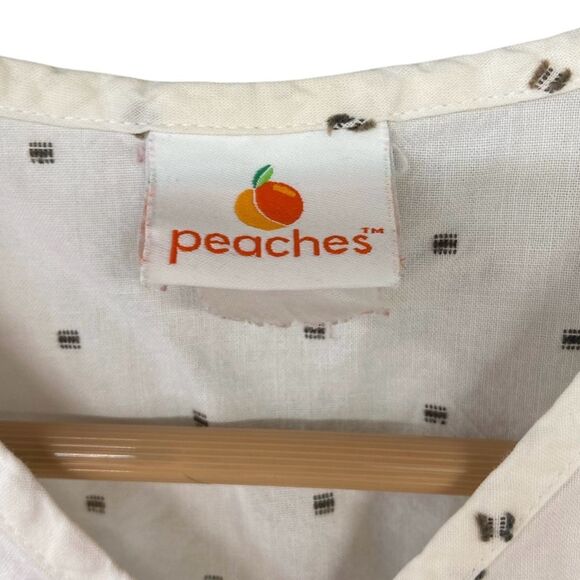 Bundle of 2 Peaches Scrub Tops. No size tag. See measurements for fit. - Picture 6 of 6